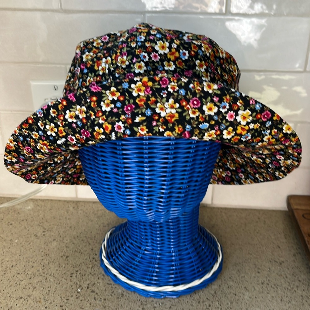 Corduroy Floral Hat